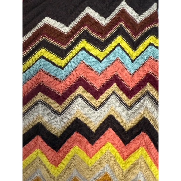 Missoni Target Women's Multi Colored Chevron Zip Up Hoodie Sweater Dress XL - Picture 3 of 14